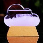 Nuvola di nebbia in miniatura con base in legno, decorazione scientifica innovativa e affascinante, perfetta come oggetto di arredamento o regalo originale.