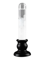 Vetrino di Newton con base in plastica nera, utilizzato per esperimenti di ottica e rifrazione della luce, ideale per scuole e laboratori scientifici.