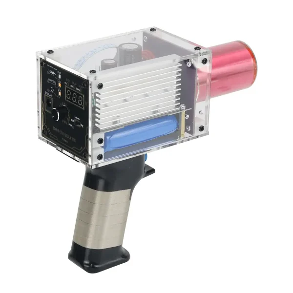 Pompa ad aria con display digitale e controllo elettronico, ideale per esperimenti scientifici e laboratori didattici. Design trasparente che mostra i componenti interni e funzionalità avanzate.