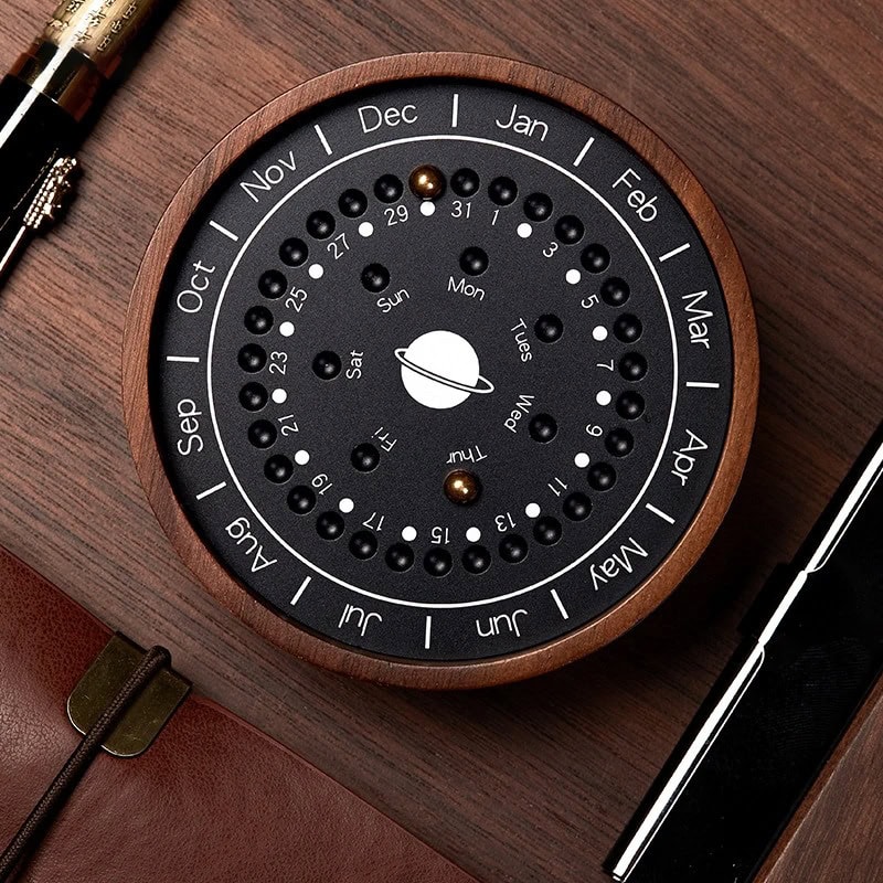 Orologio perpetuo con calendario astronomico, decorazione scientifica elegante e funzionale, ideale per appassionati di astronomia e design innovativo, perfetto come oggetto decorativo da scrivania o.