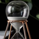 Orologio a Sabbia scientifico in vetro e metallo, decorazione da scrivania o studio, perfetto come oggetto di design e curiosità scientifica.