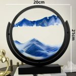 Pannello decorativo in ceramica con paesaggio montano e marino, ideale come oggetto scientifico decorativo.