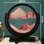 Modello di montagna in miniatura con cornice 3D, perfetto come decorazione scientifica o oggetto da collezione, altezza circa 21 cm, diametro 20 cm.