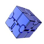 Modello 3D di un puzzle scientifico blu, simbolo di pensiero critico e problem solving, perfetto come decorazione educativa o oggetto da collezione.
