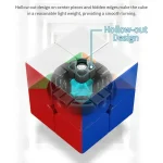 Cubo scientifico con design forato e angoli nascosti, leggero e facile da ruotare, ideale per decorazioni e oggetti scientifici innovativi.