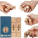 Pezzi di cubo fidget in legno, ideali come gioco antistress e oggetto decorativo scientifico. Perfetti per rilassarsi, migliorare la concentrazione e decorare ambienti con stile scientifico.