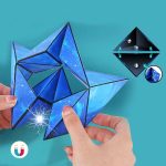 Piatto di cristallo magnetico con effetti luminosi e elettrici, decorazione scientifica innovativa per appassionati di scienza e tecnologia.