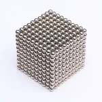 Cubo di palline di metallo magnetiche 3D, decorazione scientifica moderna e innovativa, perfetta per esposizioni e decorazioni da scrivania.
