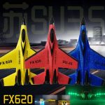Razzo da modellismo FX620 in tre colori: giallo, rosso e blu, perfetto per appassionati di scienza e modellismo. Design aerodinamico e dettagli realistici, ideale come decorazione scientifica o oggett.