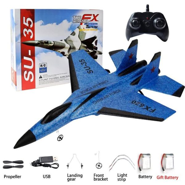 Jet militare RC F-35 con telecomando e accessori.