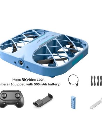Drone scientifico con telecamera 8K, batteria da 500mAh, controller, accessori e strumenti di manutenzione, ideale per esperimenti e decorazioni scientifiche.
