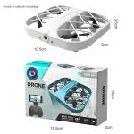 Drone giocattolo con telecamera e controllo remoto wireless, ideale per bambini e appassionati di tecnologia. Design compatto e leggero, perfetto per voli indoor e outdoor, con funzioni di registrazio.