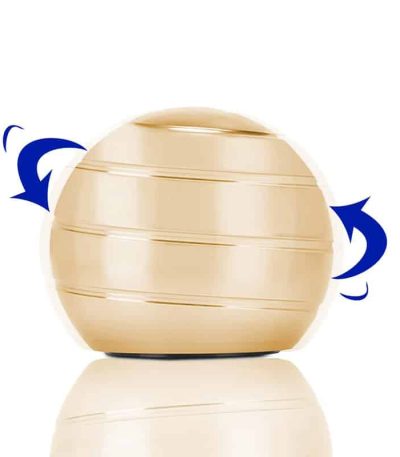 Palla di Newton con linee di rotazione, oggetto scientifico decorativo, ideale per appassionati di fisica e decorazioni a tema scientifico.