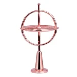 Punteggio di Terra di Geografia in metallo rosa, oggetto decorativo scientifico, ideale per appassionati di scienze e arredamento originale.