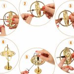 Modello di vortice di Tesla in miniatura, oggetto decorativo scientifico in metallo dorato, perfetto come decorazione da scrivania o da collezione.