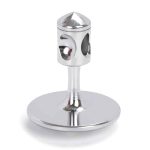 Perno di fissaggio in metallo lucido con base rotonda, ideale per decorazioni scientifiche e oggetti da collezione. Realizzato in materiale resistente e di alta qualità, perfetto per esposizioni e pro.