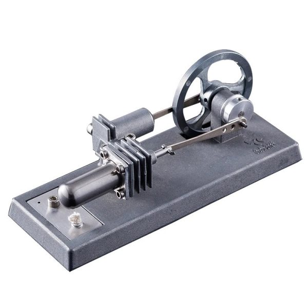 Pompa a vapore in miniatura, oggetto decorativo e da collezione ispirato alle macchine scientifiche storiche. Perfetta come decorazione da scrivania o per appassionati di strumenti scientifici vintage.