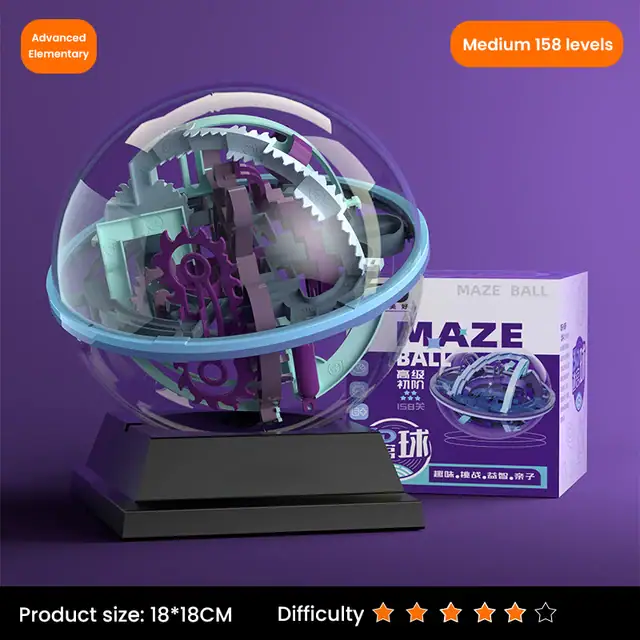Modello scientifico a sfera puzzle con ingranaggi e meccanismi complessi, perfetto come decorazione educativa e da tavolo, ideale per appassionati di scienza e logica.