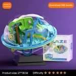 Palla labirinto 3D con percorsi variabili, perfetta come decorazione scientifica e gioco educativo.