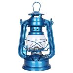 Lanterna a olio blu vintage, oggetto decorativo e scientifico, perfetto per collezionisti e appassionati di oggetti storici. Design retrò con dettagli in metallo e vetro.