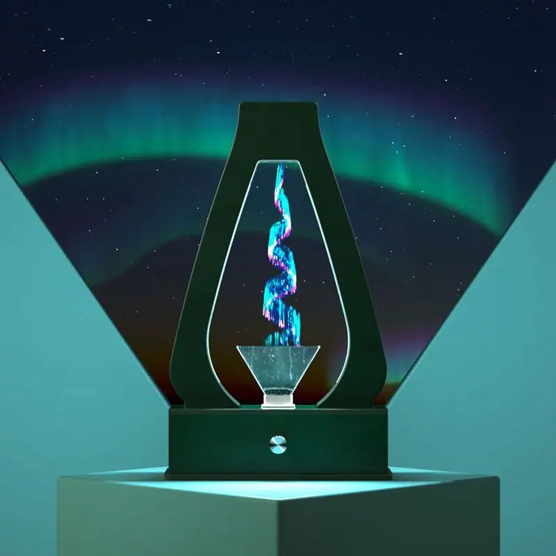 Vaso decorativo con DNA in 3D che si illumina, perfetto come oggetto scientifico e decorativo per appassionati di biologia e scienza.