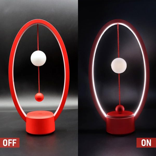 Orologio Newton luminoso con luce LED rossa e bianca, decorazione scientifica moderna per ambienti domestici o uffici.