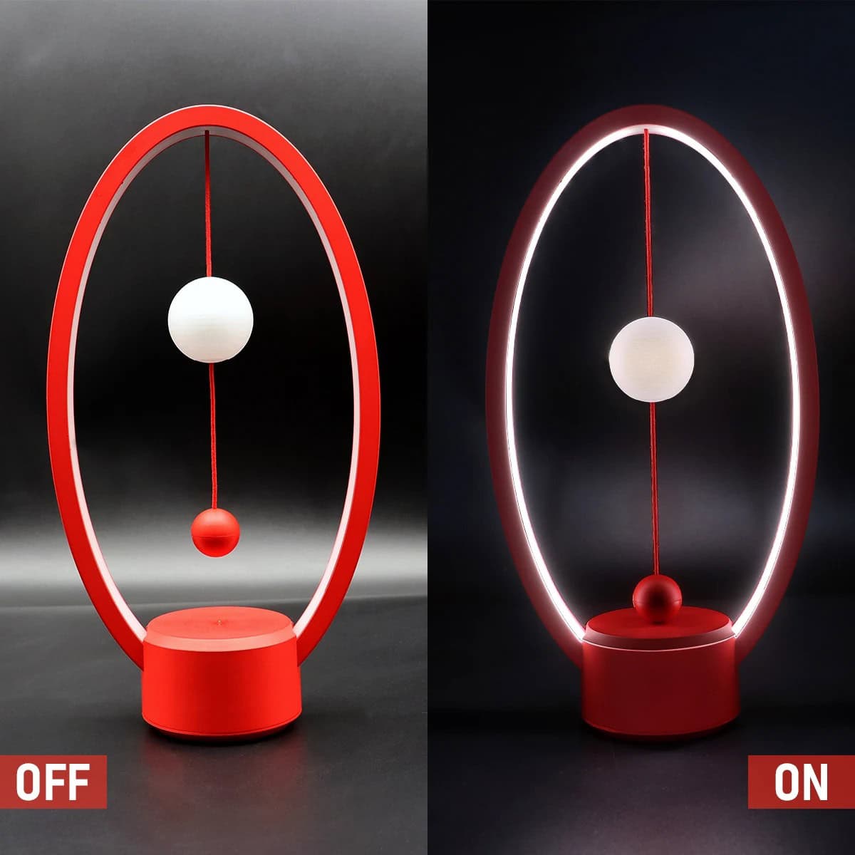 Orologio Newton luminoso e colorato Orologio Newton luminoso con luce LED rossa e bianca, decorazione scientifica moderna per ambienti domestici o uffici.