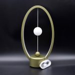 LED decorativo a forma di orbita con sfera luminosa centrale.