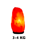 Lampada di sale rosa dell'Himalaya, decorazione naturale e oggetto di benessere, peso 3-4 kg.