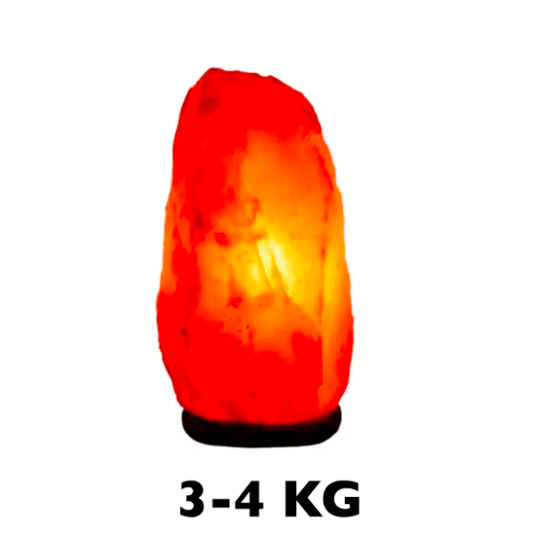 Lampada di sale rosa dell'Himalaya, decorazione naturale e oggetto di benessere, peso 3-4 kg.