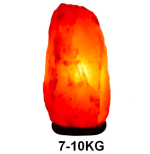 Lampada di sale rosa dell'Himalaya, illuminata, con peso tra 7 e 10 kg.