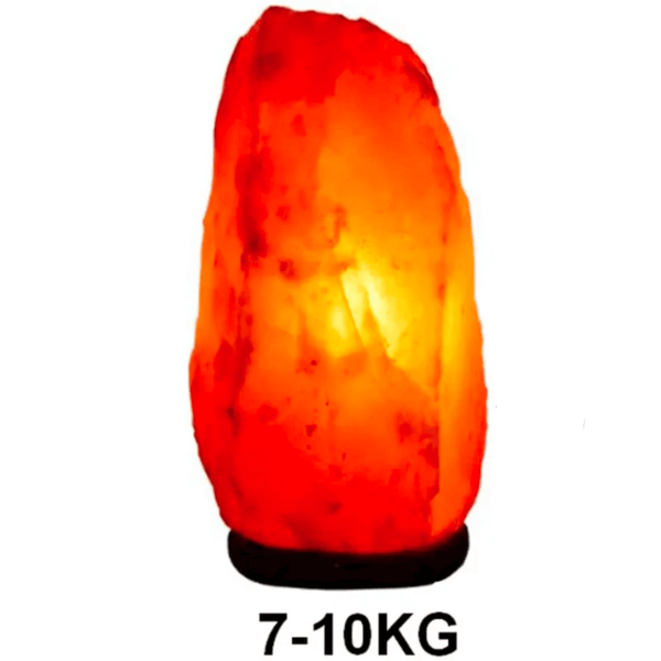 Lampada di sale rosa dell'Himalaya, illuminata, con peso tra 7 e 10 kg.