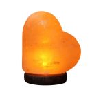 Cuore di sale illuminato, decorazione scientifica con luce calda, perfetta come oggetto decorativo e simbolo d'amore, ideale per ambienti moderni e romantici.