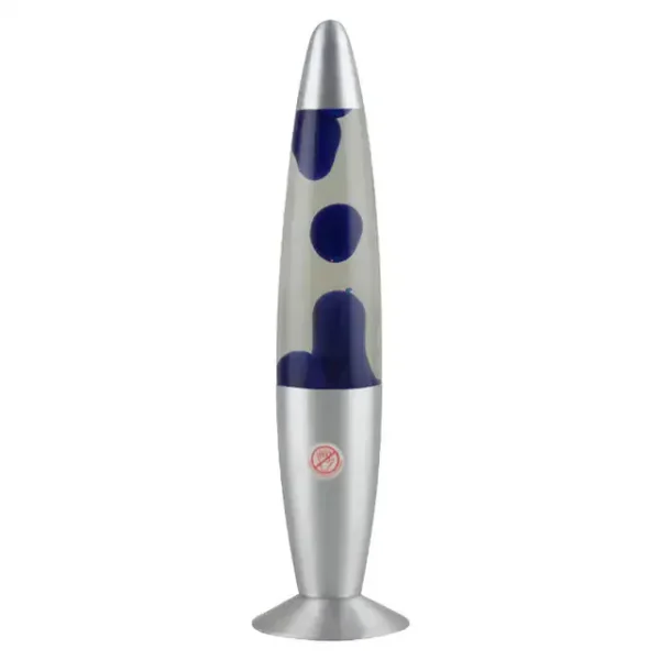 Lava lamp decorativa in resina e silicone con effetto di lava in movimento, ideale per ambienti scientifici e moderni.