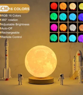 LED Moon Lamp con 16 Colori, Controllo Remoto e Brillanza Regolabile.