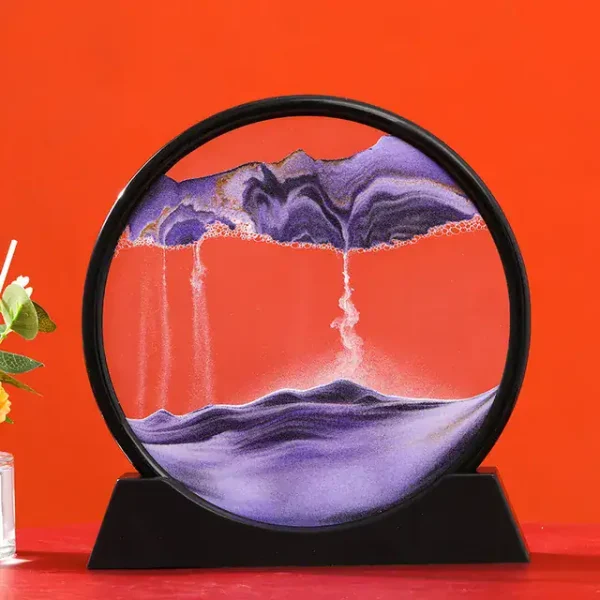 Vaso decorativo in resina con effetto lava, simile a un magma in movimento, perfetto come oggetto di design e decorazione scientifica.