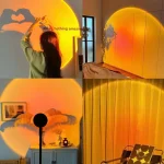 Pannello luminoso decorativo con effetto sole arancione, ideale per ambienti moderni e creativi, perfetto per decorazioni e giochi di luce.