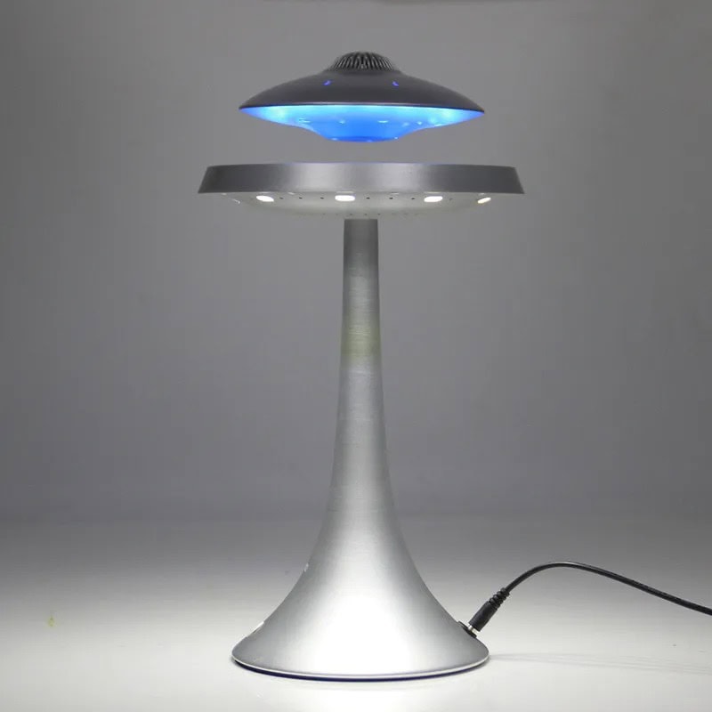 Piantana scientifica con luce LED blu Piantana decorativa con luce LED blu, ispirata a oggetti scientifici, perfetta per ambienti moderni e studi scientifici, con design innovativo e tecnologia avanzata.