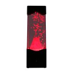 Vaso di lava luminoso con effetti di luci rosse e bolle in movimento, perfetto come decorazione scientifica originale e affascinante.