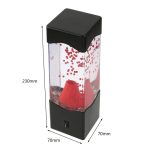 Vaso di lava con base riscaldante, modello scientifico per esperimenti e decorazioni, altezza 230mm, dimensioni 70x70mm.