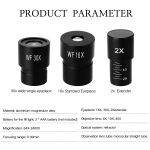Eyepiece con ingrandimento 16x e 30x, estensore 2x, ottica a rifrazione, tubo di osservazione monoculare, materiale in lega di alluminio e magnesio, ideale per osservazioni astronomiche e scientifiche.