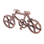 Modello di bicicletta in metallo decorativa, perfetta come oggetto scientifico o decorativo, con dettagli realistici e finitura in metallo.