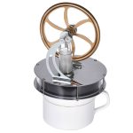 Modello di vortice di fluidodinamica in vetro e metallo, perfetto come oggetto decorativo scientifico, ideale per appassionati di fisica e design innovativo.