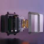 Microscopio digitale portatile con obiettivo a alta risoluzione e schermo integrato, ideale per analisi scientifiche e didattiche, facile da trasportare e utilizzare ovunque.
