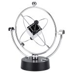 Modello atomico decorativo in metallo, simbolo di scienza e innovazione, perfetto come oggetto di arredamento o decorazione scientifica.