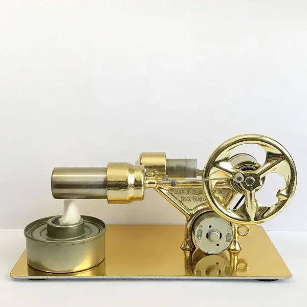 Strumento scientifico vintage in ottone con ruota e manovella, perfetto come decorazione da collezione o oggetto da esposizione in ambienti scientifici o studi di design.