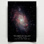 Galaxy Triangulum, decorazione scientifica spaziale, poster astronomico, oggetto celeste, decorazione per appassionati di astronomia, spazio e scienza.