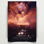 Nebulosa e stelle lontane, ispirato all'oggetto Pismis 24-1, situato nella Nebulosa NGC 6357, a circa 6.500 anni luce dalla Terra. Perfetto come decorazione scientifica per appassionati di astronomia.