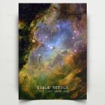 Nebulosa Aquila - Mappa Stellare Cosmica con Stelle e Gas.