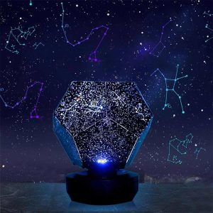 Lampada decorativa con costellazioni e galassie luminose, perfetta per appassionati di astronomia e decorazioni scientifiche, crea un'atmosfera magica e educativa in ogni ambiente.